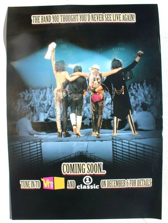Motley Crue "See Live Again" Nikki Sixx, Tommy Lee, Vince Neil VH1 Promo Poster