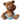 Vtg 1981 Kimble Mold Ceramic Sleepy Baby Teddy Bear Figurine Money Bank Boy