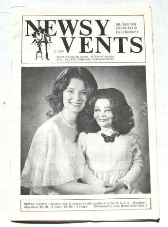 Vtg 1978 Newsy Vents Vol. 34 Issue #4 Ventriloquism Booklet from Maher Studios