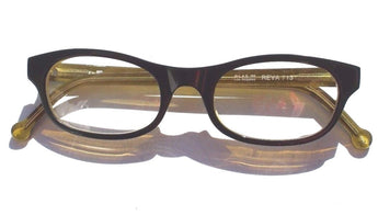 New Vtg 1990s L.A. Eyeworks Retro Abstract Eyeglasses - Deep Green Reva 713