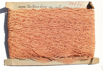 Vtg 1960's Lace Retro Mod Funky Trim Fabric Trimming Bindings Sewing Material