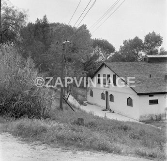 Vintage 1950's Old Wood Large Bathhouse Landscape Photo #1629