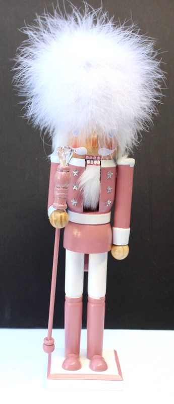 New Pink / Red Nutcrackers Toy Solider Drumming Christmas Room Decor Figure