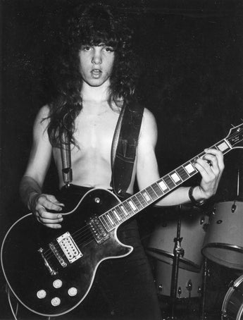 Vintage B&W 1970's Live Young Rocker Concert Band Member Guitarist PHOTO 8X10