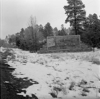 Vtg 1955 Welcome To Show Low Arizona Road Sign Photo #1443