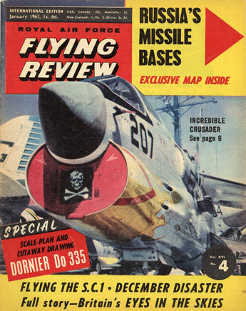Vintage January 1961 Flying Review Vol. XVI No. 4 Front Cover Photo #3016