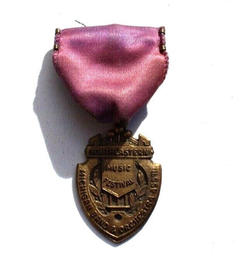 Vintage Michigan School Band Orchestra Assn. Music Festival Medal Pin