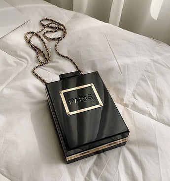 Women Fashion Creative Fragrance Shape Acrylic Square Crossbody Bag