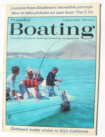 Vtg Sailboating Yachting Boating Magazine - Popular Boating August 1964