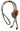 Vtg Gemstone (Agate Stone Geode Crystal) Cowboy Western Bolo Tie Rodeo #7