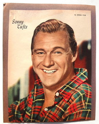Vintage 1940's SONNY TUFTS Head Shot CELEBRITY Photo CLIPPING / CUT OUT 8X11 A14