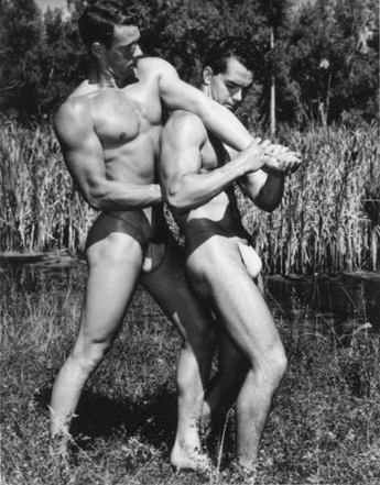 Vintage BEEFCAKE / BODYBUILDING Gay Interest Physique B&W Photo #2266