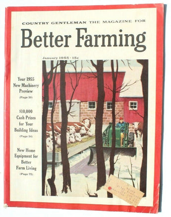 Vtg Country Gentleman Farm Farming Famers Magazine - Better Farming January 1955