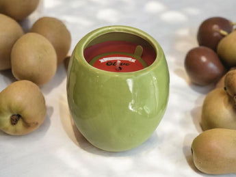 New Green Ceramic Spanish Olives Martini Funny Gag Gift Bar Candle Room Decor