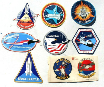 Vtg Lot Of 8 Space Shuttle (Young Crippen COLUMBIA Challenger) Hawkeye Stickers