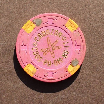 Vtg RARE Poker / Casino Clay Chip - COOS-PA-OM-NU Cabazon, CA ($10)