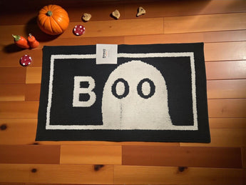 New Woven Pink Ghost Door Mat Halloween Doormat Indoor Entrance Room Decor Rug