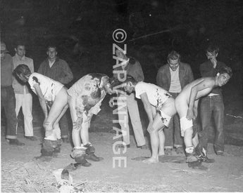 Vtg 1920's - 1930's BETA PHI Frat Photo (Butts On Butts Pants Down) Hazing #405