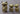 Vintage 3 Mini Miniature Bass Owls Figurine Statue Glass Eyes