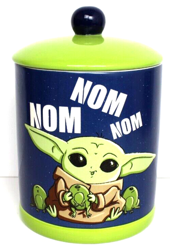 Star Wars: The Mandalorian Grogu "Nom Nom Nom" Frogs Large Ceramic Cookie Jar