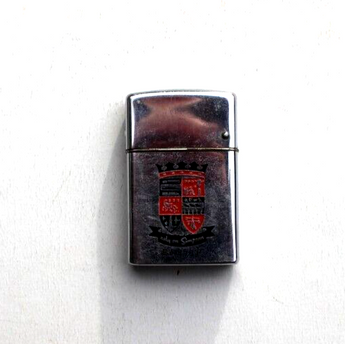 Vtg WIND MASTER Rely On Simpson Crest Flip Top Adverting Cigarette Lighter