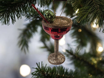 New Large Disco Glitter Dirty Martini Cocktail Hoilday Christmas Tree Ornament