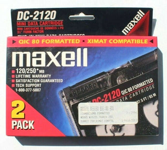 Maxell DC-2120 mini data cartridge QIC 80 Formatted Ximat Compatible NEW