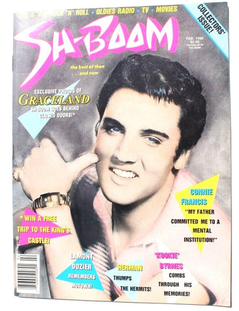 Vintage Sh-boom February 1990 Rock and Roll Music Magazine - Elvis Presley