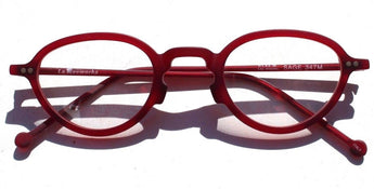 New Vtg 1990s L.A. Eyeworks Eyeglasses Retro Burgundy Sage 347M - NOS