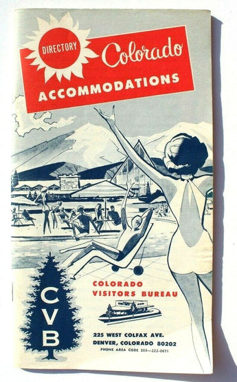 VTG 1950sDirectory Colorado Accommodations (Colorado Visitors Bureau) Booklet