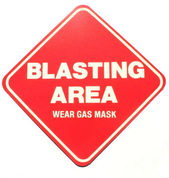 Vtg Blasting Area Wear Gas Mask Pringle's Multi-Pack Cardboard Fun Sign Man Cave