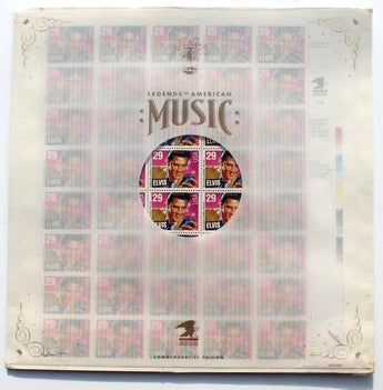 USPS ELVIS PRESLEY STAMP SHEET + SAVER SLEEVE #9916 Commemorative Edition Sealed