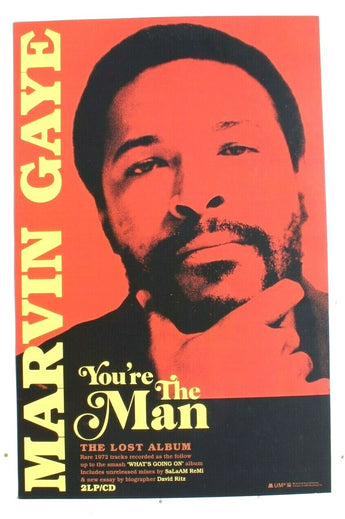 MARVIN GAYE You're The MAN Promo Print Poster The LOST ALBUM Universal Music