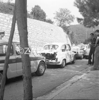 Vtg 1960s Carlo Abarth Fiat Racing Cars Line Up (Alfa Romeo) Italy Photo #1553
