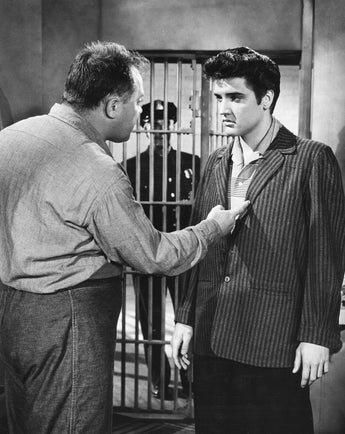 Vtg Black & White Portrait of ELVIS PRESLEY Filming Of Jailhouse Rock Photo #611