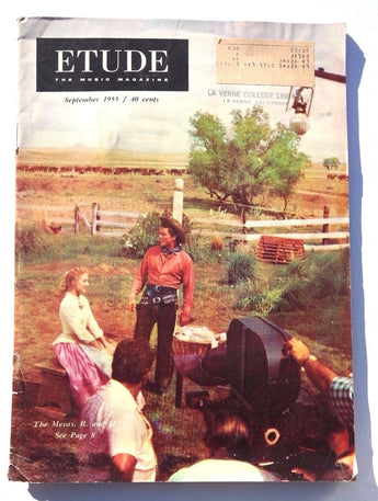 Vintage September 1955 ETUDE (Western, Little House On The Prairie) Magazine