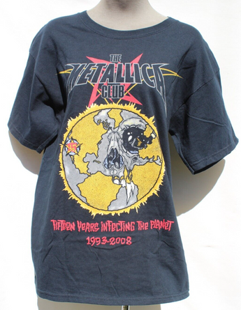 Vtg 2008 The Metallica Club Tour Concert T-Shirt Mens Size Large Never Washed