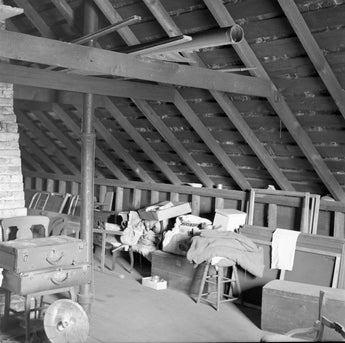 Vintage 1950s Attic Of A Chicago Bungalow House Architecture ILL Photo #1392
