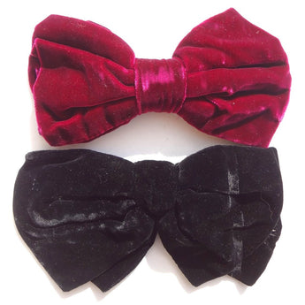 2 Vintage BLACK & MAROON ORMAN Clip ON Neck Ties