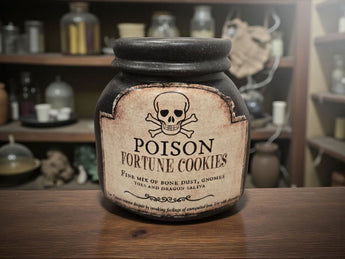 New Resin Poison Fortune Cookies Props Jar Halloween Room Decor