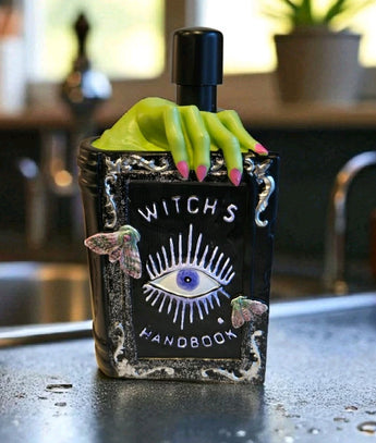 New Witchs Handbook Halloween Soap Dispenser Spooky Cute Decor Decoration