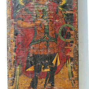 Antique Russian Icon St. Archangel Michael (Halo Relief) Wood Panel