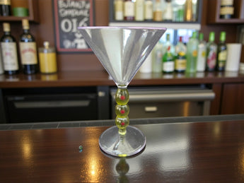 New Acrylic Green Olive Stem Cocktail Margarita Martini Glass Beverage