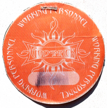 Vtg All Access Backstage Working CREW Pass Slick VIP Sticker - Godsmack