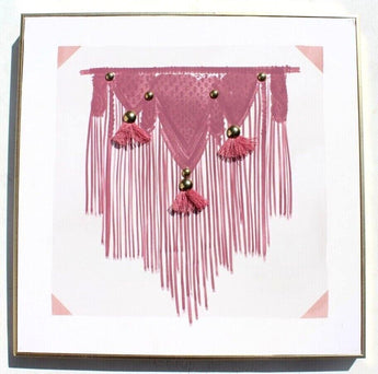 Wall Hanging ART Display Macrame Boho Picture Tassels Home Wall Decor