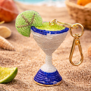 New Beaded Margarita Bag Charm Key Chain Mother Day Birthday Gift
