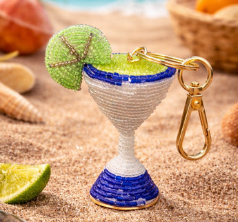 New Beaded Margarita Bag Charm Key Chain Mother Day Birthday Gift