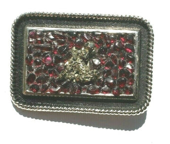 Vtg Western Cowboy Belt Buckle Jewelry (Agate Stone Geode Gemstone Crystal) #122