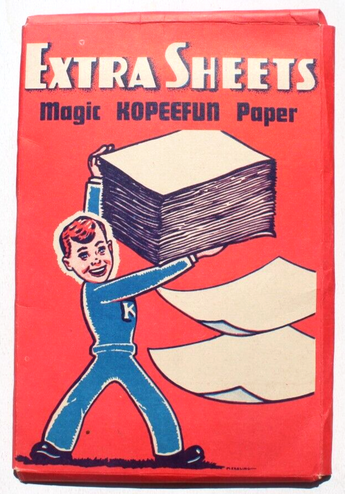Vtg Magic Kopeefun Paper Extra Sheets Embree Mfg 1941 Art Crafts In Package Old