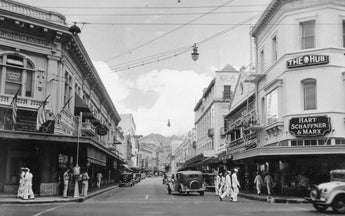 Vtg 1930's - 1940's Black & White Photo - Honolulu Street Downtown Hawaii #826